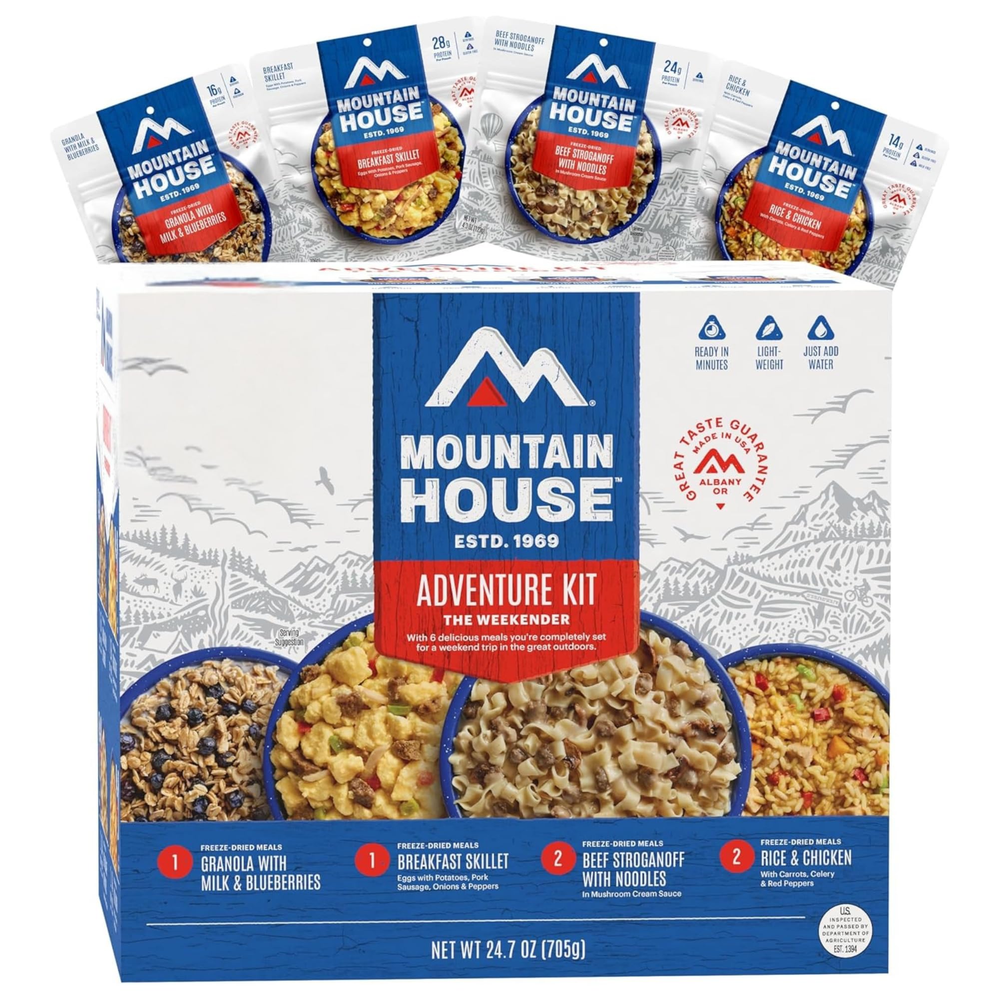 Mountain House Adventure Weekender Kit | Freeze Dried Camping